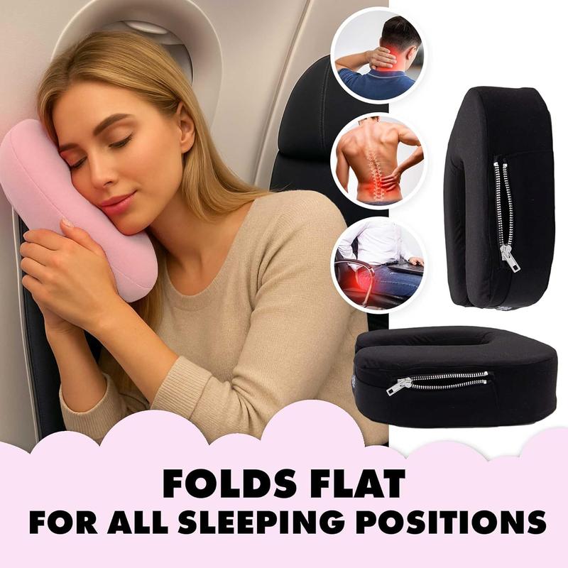 Travel Pillow Ultra Lightweight & Comfortable Memory with Zipper Storage for Airplane, & Travel Accessory for & with Cooling, Breathable & Washable Fabric Travel Pillow Ultra Lightweight & Comfortable Memory with Zipper Storage for Airplane, & Travel Accessory for & with Cooling, Breathable & Washable Fabric