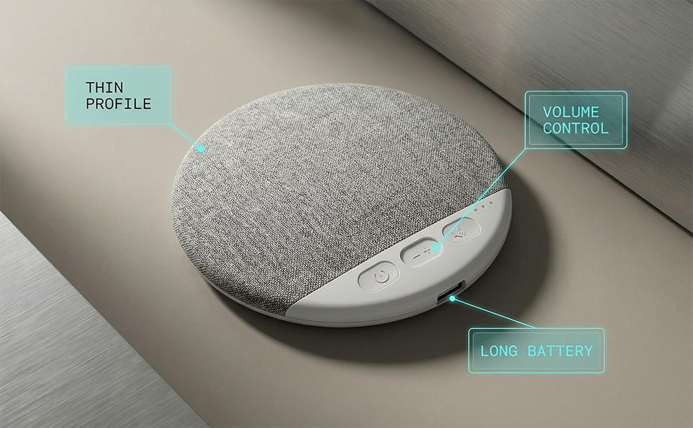 Under the Pillow Speaker |   Mini Bone Conduction Wireless Sleep Assist with Stereo Bass, White Noise, Volume Control, TF Card Support and Auto-off for Deep Sleep (blue)