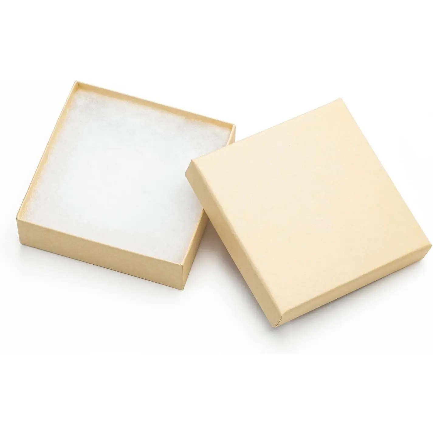 20 Pack 3.5x3.5x1 Inch Cardboard  Boxes, for Necklaces,Bracelets,Earrings,,Small  Packaging,  Boxes with  and Filled with (Brown)