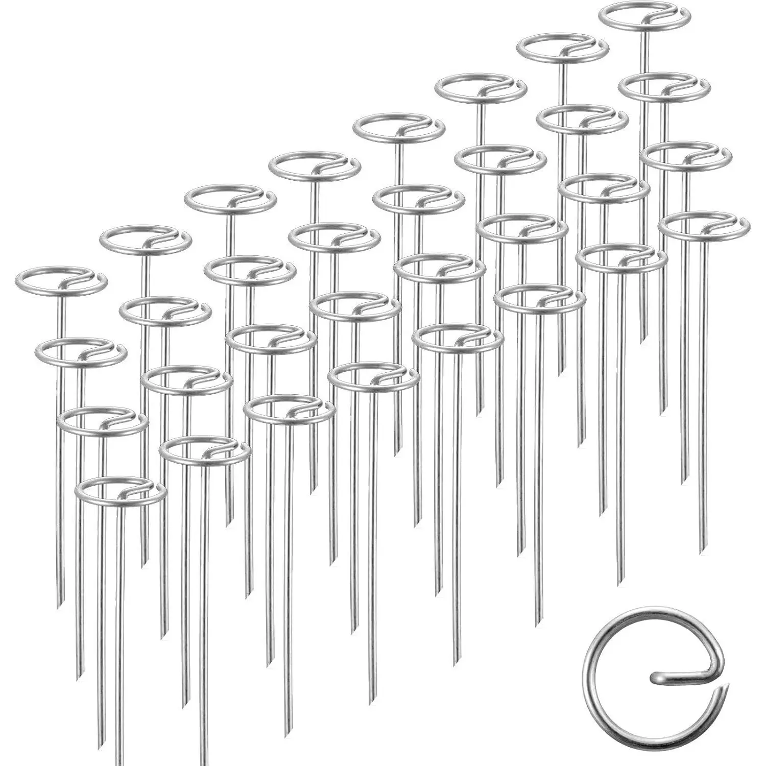 120 Pack 6-inch, Landscape Staples, Fabric Pins, Weed Barrier Stakes, Circle Top Galvanized Steel Spikes for Securing Outdoor Tent, Ground Sheets, Fleece, Edging, Lawn Turf, Decorations