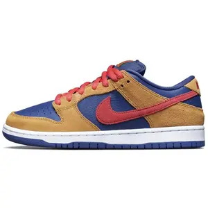 Nike Dunk SB Pro Bear Dad Low-Top Skate Shoes for Men and Women in Brown, Red, and Blue Verifiable, with credentials and supporting global authentication