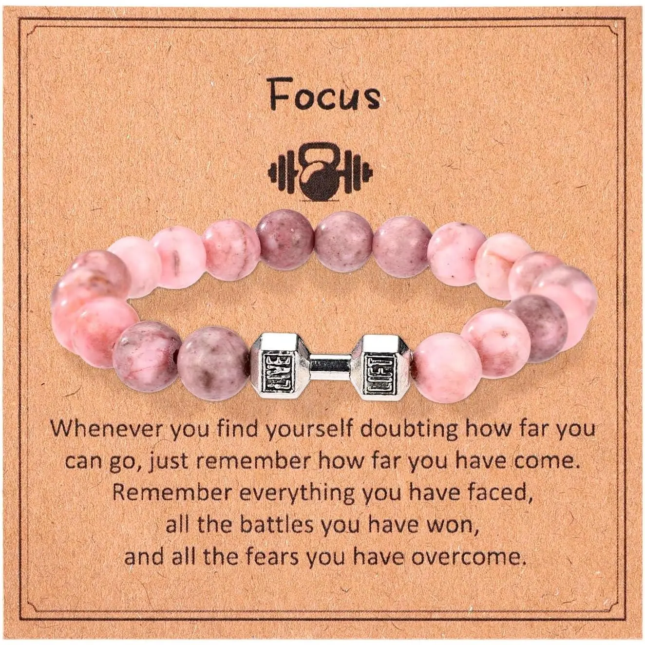 Dumbbell Bracelet, Stylish Beaded Barbell Bracelet Funny Fitness  Weight Workout  Accessories Suitable for Women Gym Rat Gifts Weighted  Stuff