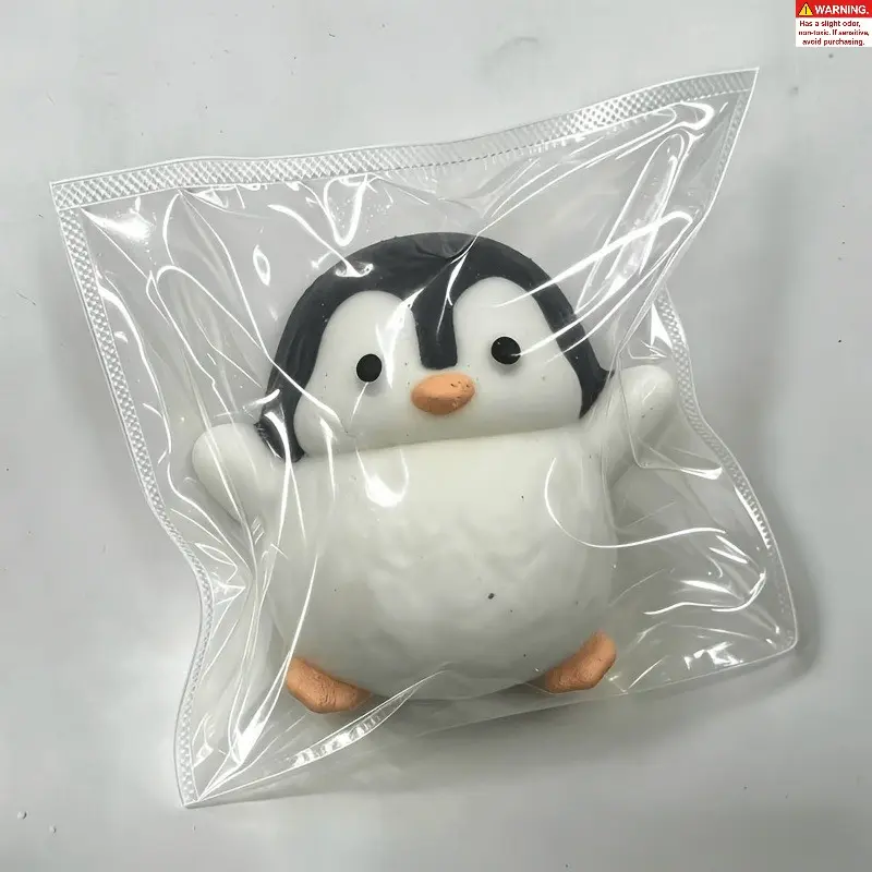 Cute Penguin Squishy Stress Relief Toy, Lovely Squeeze Fidget Toy, Fun Office Decompression Squishy Toy, Soft Slow Rising Squeeze Toy to Ease Anxiety and Work Pressure, Portable Mini Desktop Toy for Adults to Kill Boredom