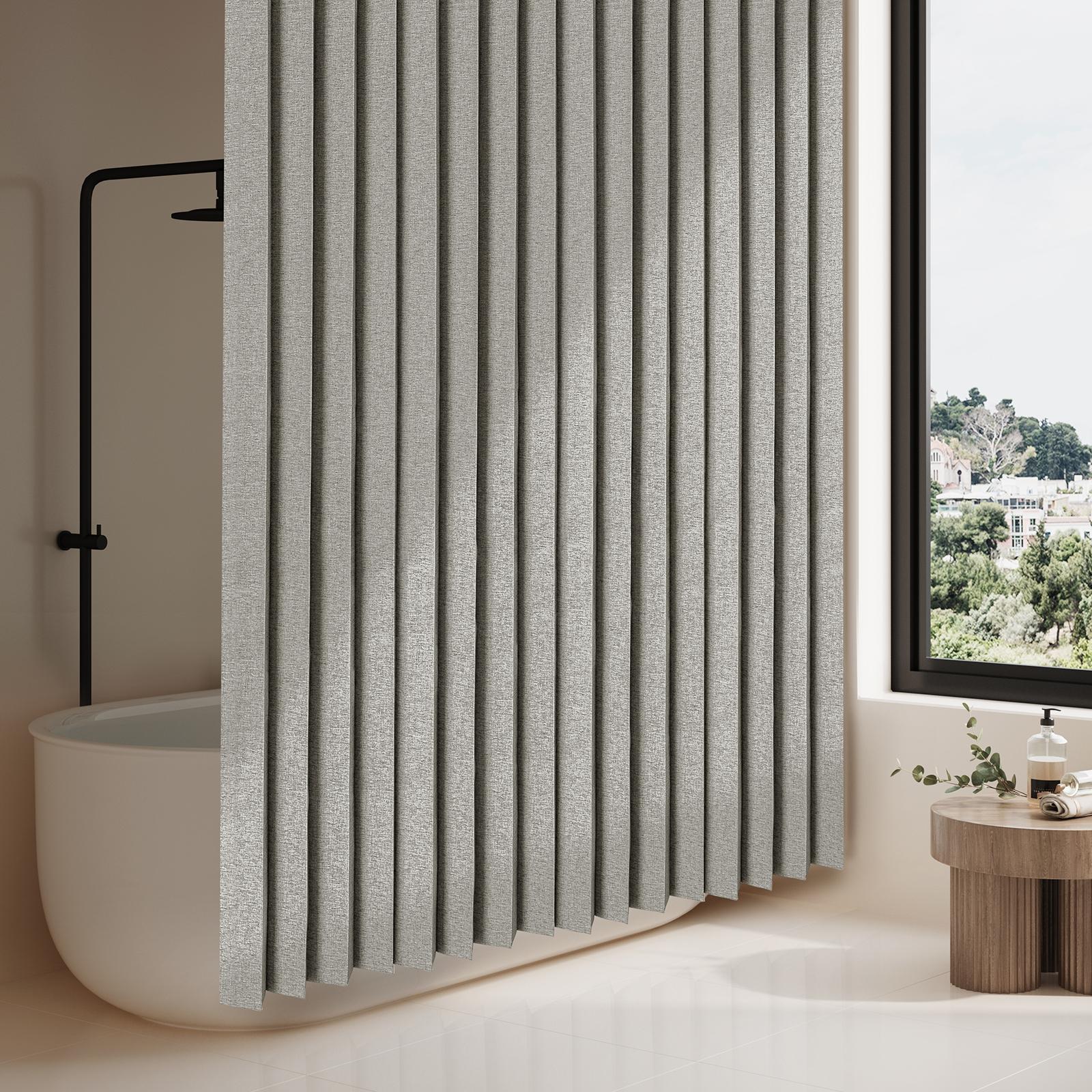 Magnetic Folding Shower Curtain, 1 Count Waterproof & Mildew Resistant Shower Curtain, Bathroom Decoration Supplies for Home Interior, Hotel, Guest House