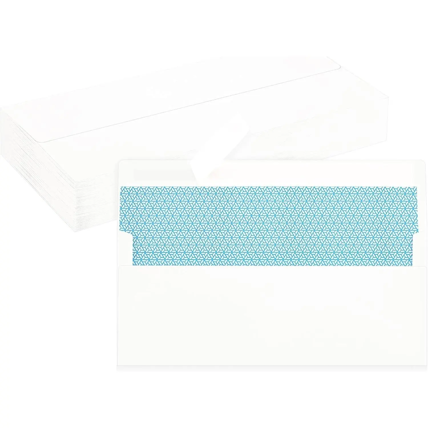 50 Pack #10 White Self Seal Business Envelopes, 4 1/8 x 9 1/2 Inches Letter Size Mailing Envelopes for Checks, Letters, Invoices, Statements, Birthdays, Graduations, Weddings