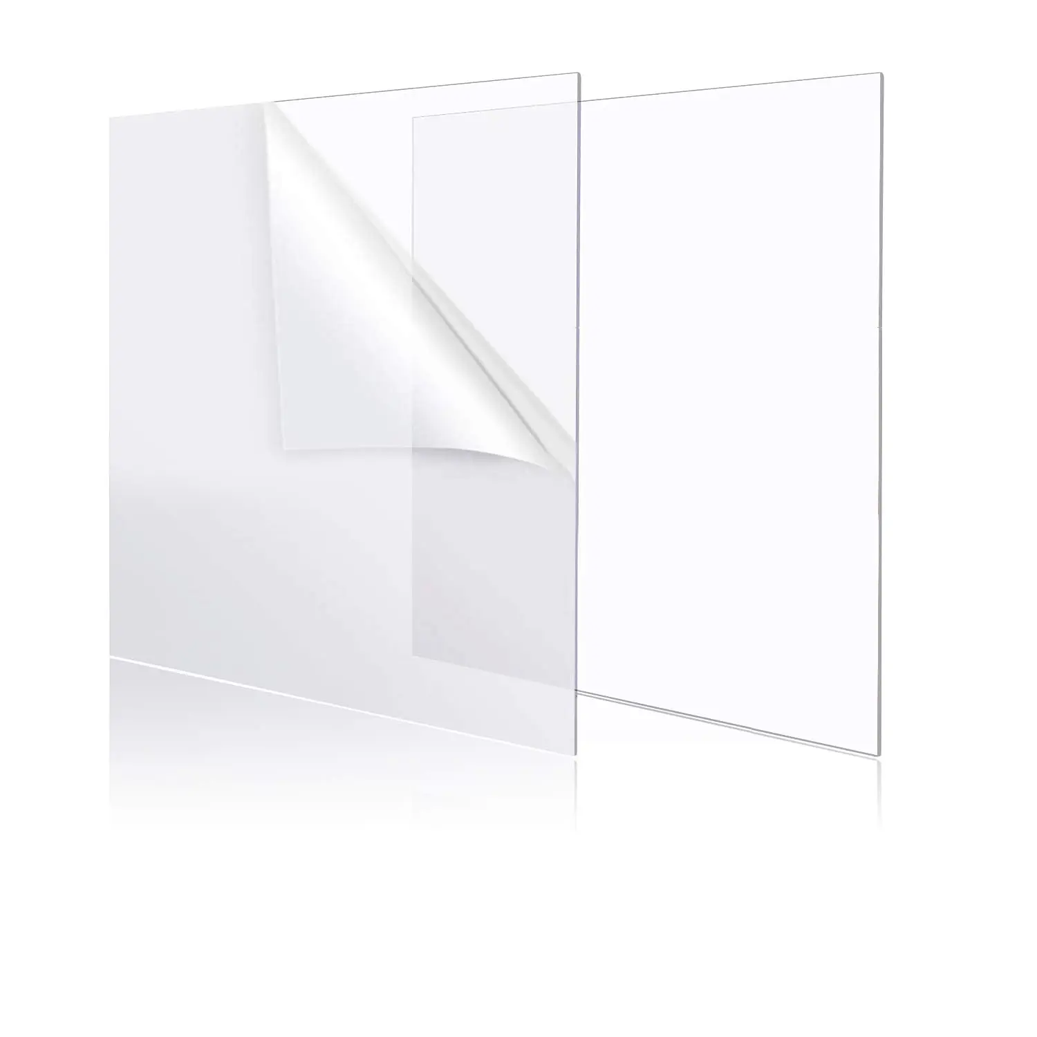 12" x 12"  Sheet Clear Plexiglass Sheet, Transparent  Board with Protective Paper for Craft, Frame, DIY Display Projects, Pack of 2