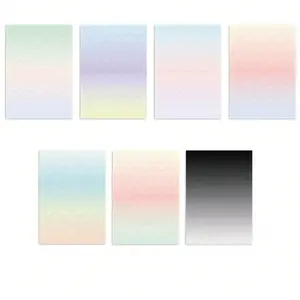 7pcs. Cut film sticker concentric square heart A6 small-sized collage decoration DIY tent material sticker.