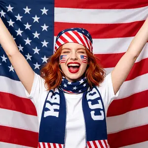 PESENAR  American Flag Mesh Bandana Scarf, Breathable Do Rag Head Wrap, Patriotic Independence Day Headwear