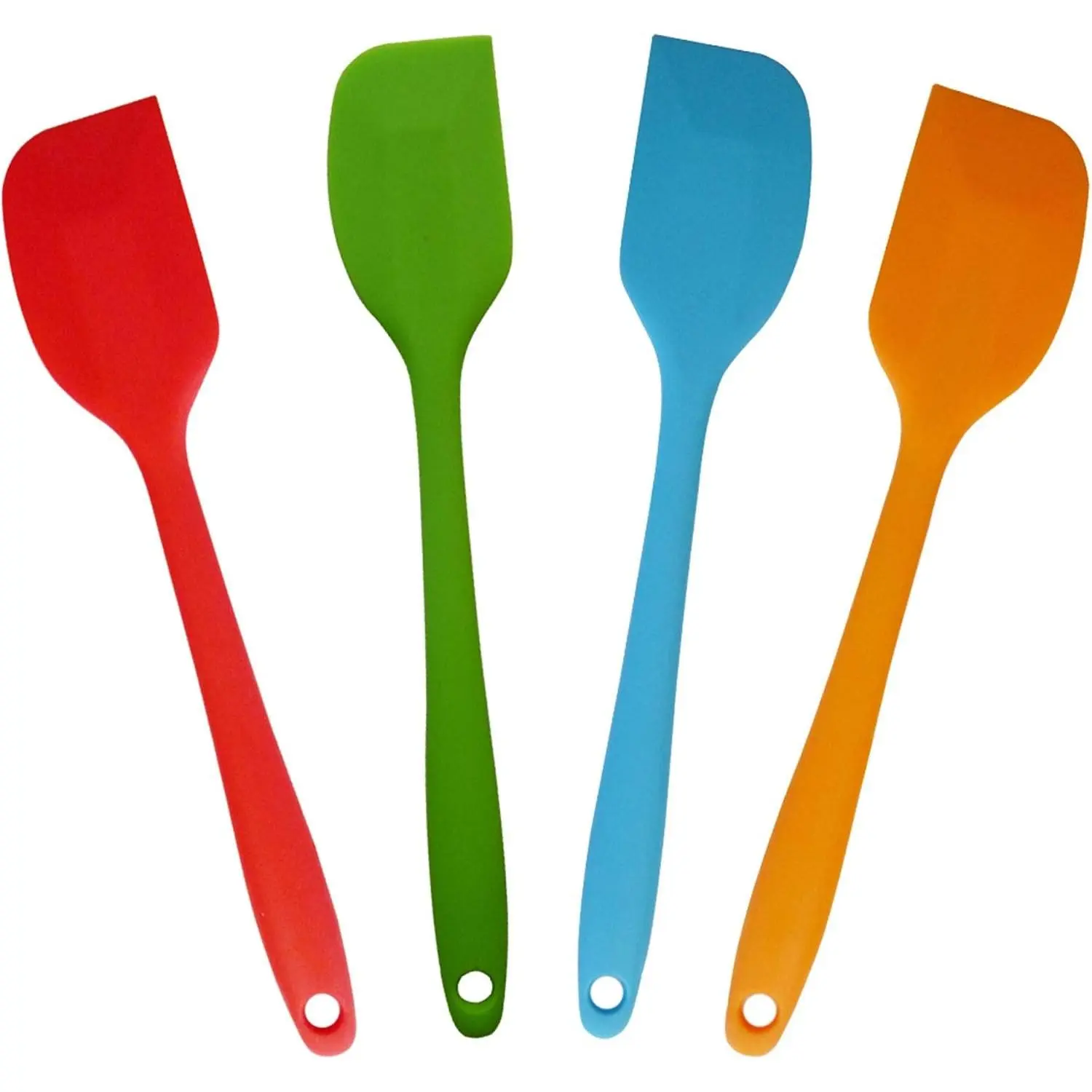 4Pcs Silicone Spatulas Rubber Scrapers Baking Mixing Tools Small