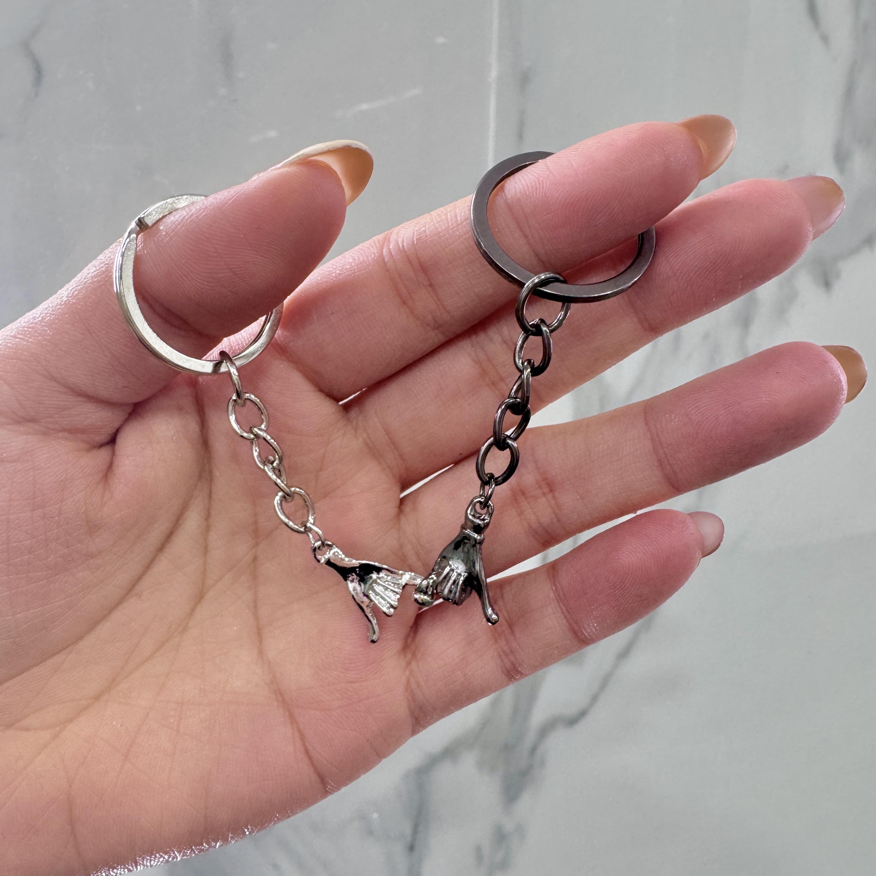 2pcs Pinky Promise Keychains Gift Matching Gifts for Him Her  Best Friend fmaily Matching Keychain for Gifts