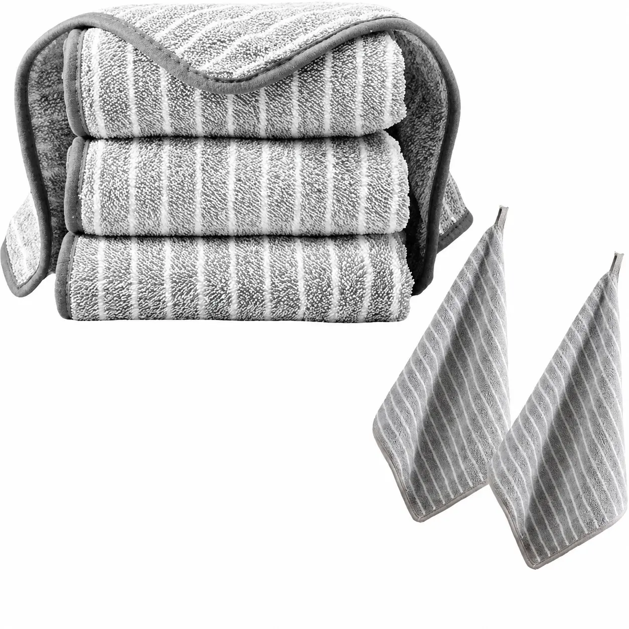 6 Pcs Kitchen Cloth Dish Towels, Thick Absorbent Cleaning Towels, Non Oil Staining, Durable Non Shedding, Ideal for Table Wiping, Wet and Dry Use