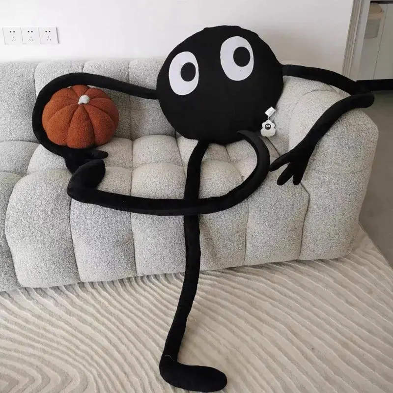 Huge Cute Black Briquettes Octopus Plush Toy Stuffed Long Legs Octopus Doll Plush Animal Pillow Creative Gift Kawaii Room Decor