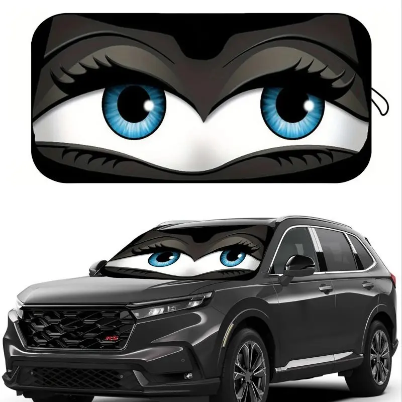 Cartoon Foldable Car Sunshade, Summer Car Accessories, UV Protection, Easy Installation, Fits Most Cars and Small Suvs, Car Sunshades For Windshield, Automotive Windshield Sunshades