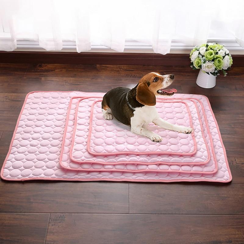 Pet Dog Cat Ice Silk Cold Nest Pad For Cooling In Summer Pet Dog Cat Ice Silk Cold Nest Pad For Cooling In Summer
