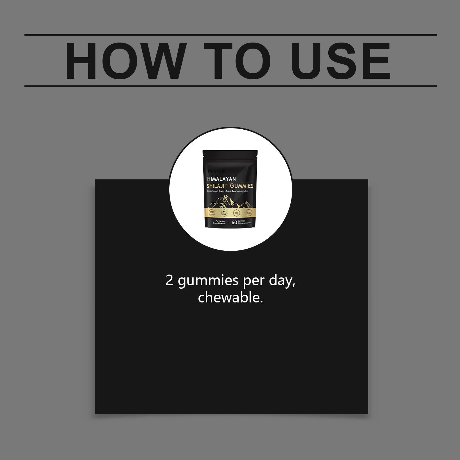 【GRAB 3 NOW】Shilajit Gummies With Ashwagandha, Gokshura & Black Ginger，Daily Care Support for Enhancing Physical Energy Vitality Supplement，shilajit for men Healthcare， Dietary Fitness | 60 Gummies |