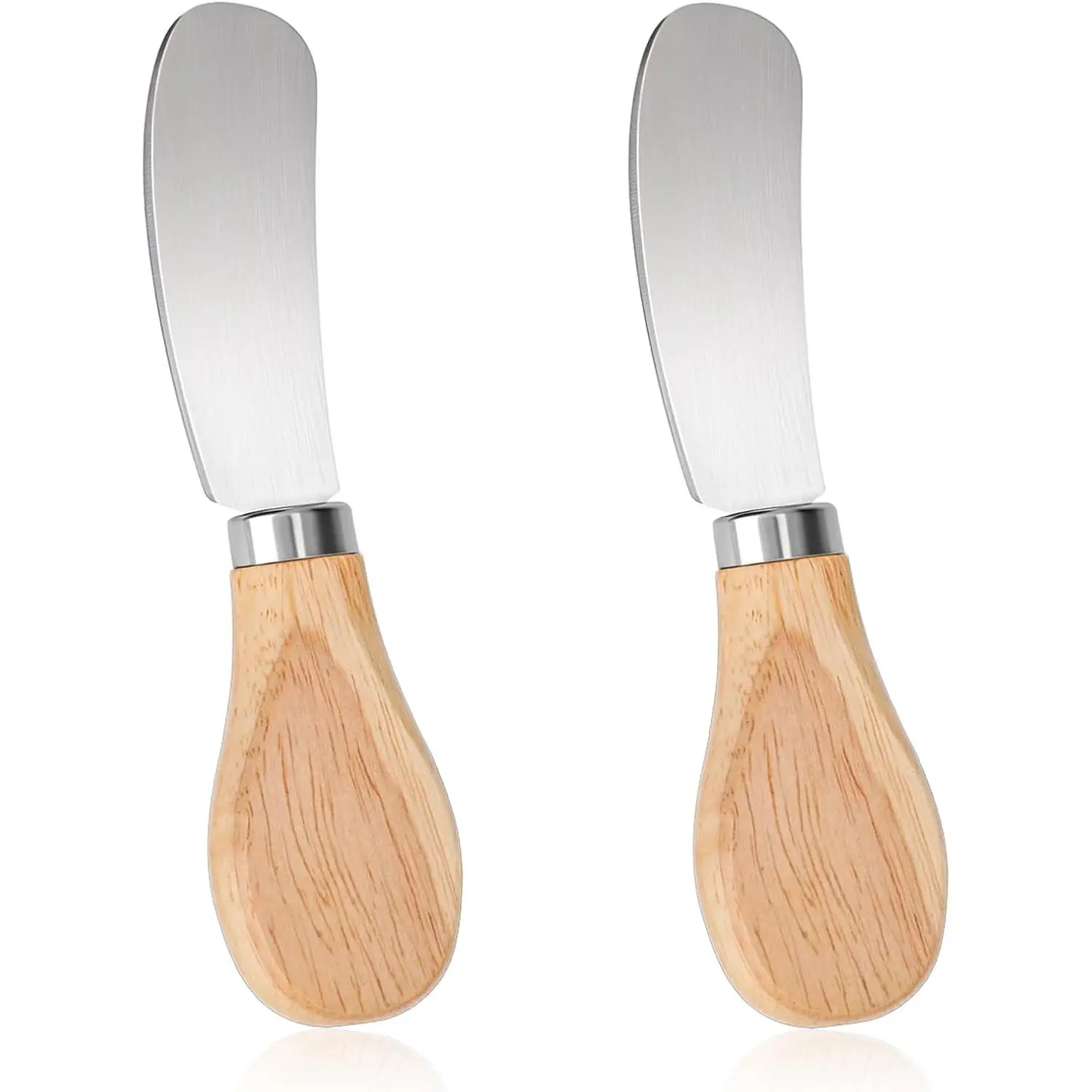 2 count Cheese Spreader  Butter Spreader  Spreading 4.8In | Stainless Steel Butter  Spreaders with Wooden Handle for Jam Charcuterie Pastry Kitchen Accessories Charcuterie Utensils