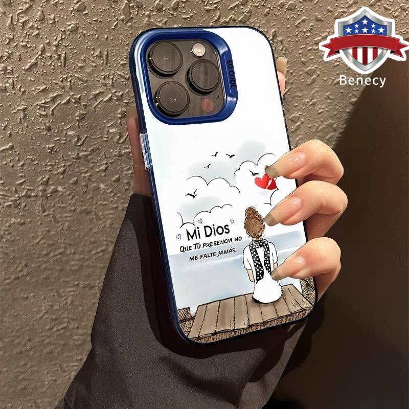 Heavenly Hope Pattern Phone Case for iPhone 17 16 Pro Max 15 Plus 14 13 12 11  Air XR XS Shockproof Non Slip Military-Grade Protective slim Cover Cellphone Casing