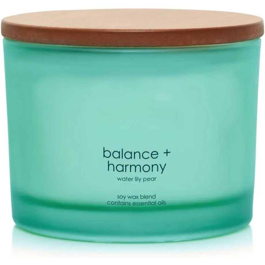 Candle Scented Candle Balance + Harmony (Water Lily Pear) Coffee Table Home Décor