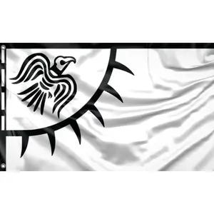 1 flag, available in various sizes, suitable for indoor and outdoor decoration, featuring a unique Viking raven design