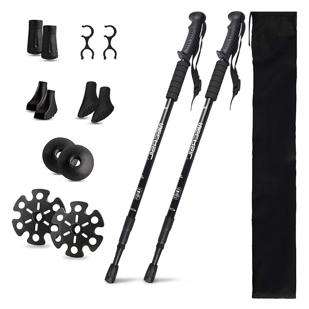 Hiking Trekking Poles, 2 Pack Collapsible, Lightweight, Anti Shock, Walking Sticks, Adjustable Hiking Pole for Men and Women