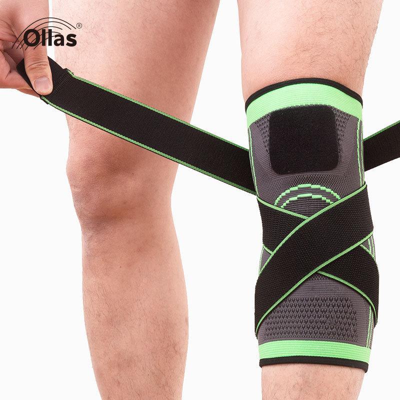 OLLAS Knee Compression Sleeve for Men and Women (A Pair), Knee Support Brace for Running and Work Out Knee Brace