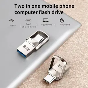 USB Adapter Flash Drive 2TB 3.2 Type C PenDrive Memory Stick Pen Drive Flash Disk for PC Smartphone Storage U Disk