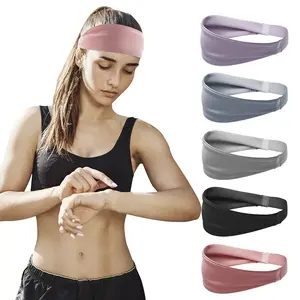 Wide Sweat-Wicking Sport Headband – Unisex Moisture-Absorbing Hairband for Running, Basketball, Cycling, Yoga & Gym Workouts, Stretchy Non-Slip Fitness Head Wrap