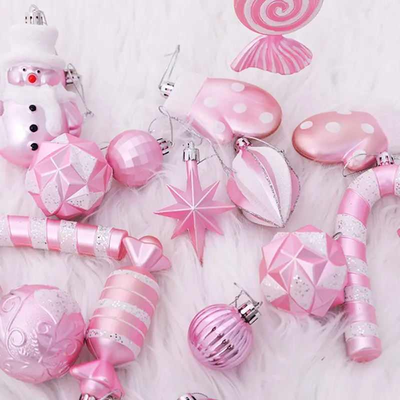 16pcs Christmas Decorations, Hand-Drawn Plastic Snowman Boots Gloves, Holiday Gift Set, Tree Ornaments, Home Decor, New Year Party Decor