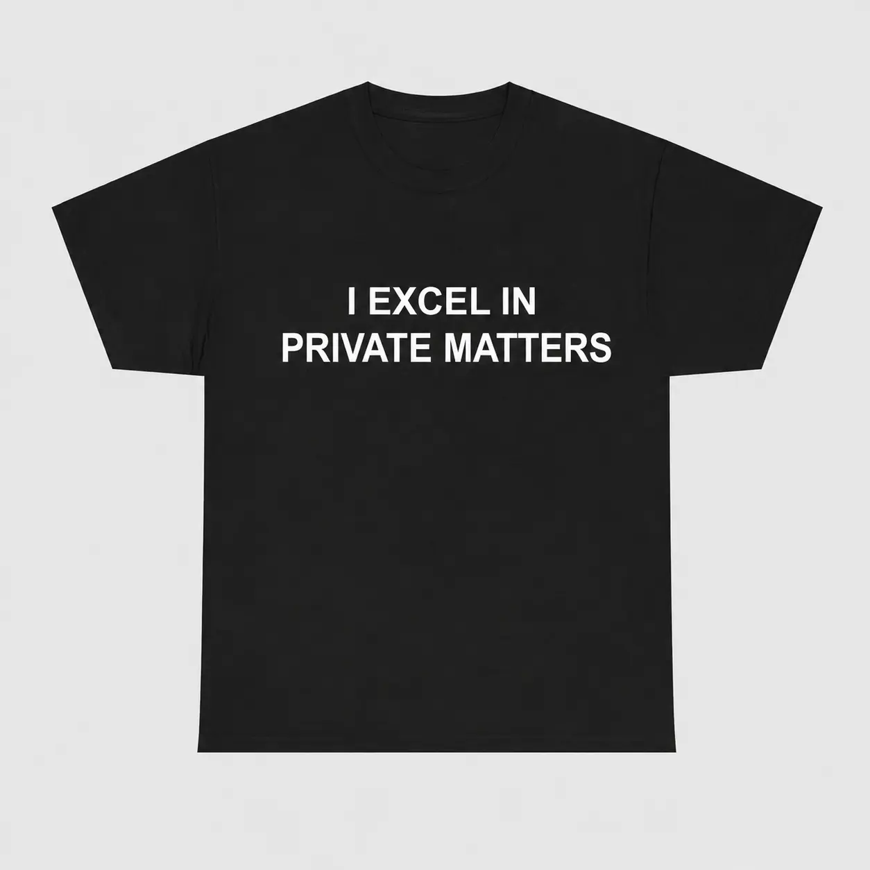 I Excel In Private Matters T-Shirt, 200G Pure Cotton Funny Private Person Quote Tee, Minimalist Graphic Shirt for Men & Women, Black or White
