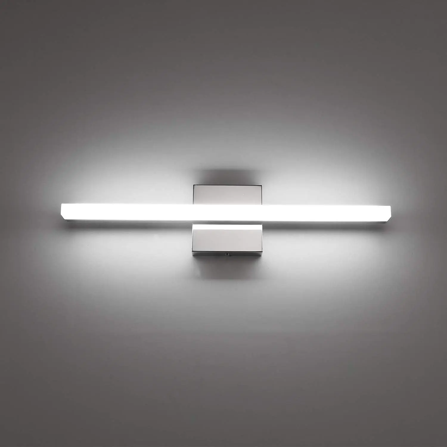 Modern Bathroom Light Fixtures Over Mirror Vanity Lighting Gentle, 16 Inch 9W Led Chrome Small Restroom Wall Lamps Bar for Bathroom Linear Modernas Lámparas Luces para Baño Cool White 6000K