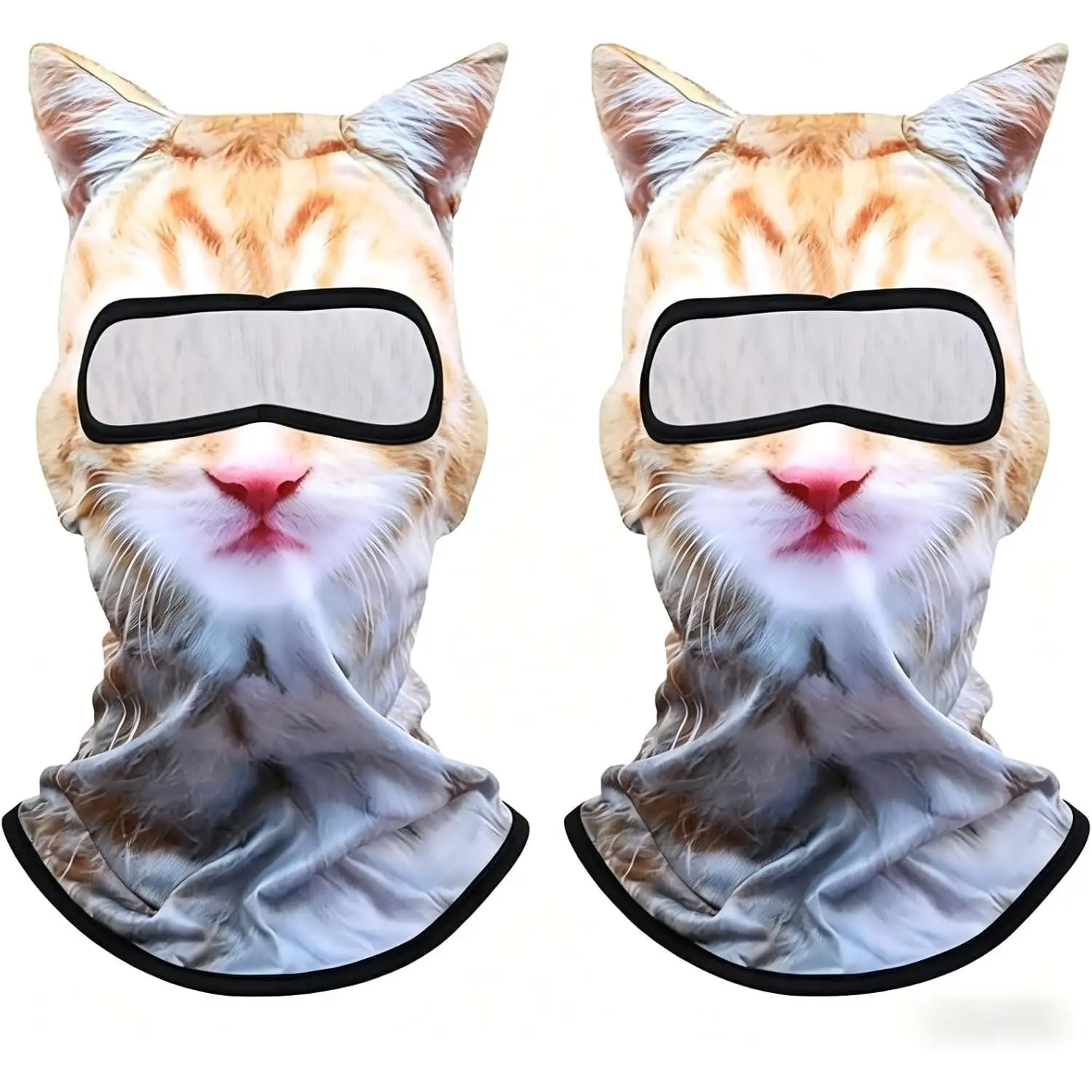 3D Cat Ski Balaclava with Ears - Cute Animal Face Mask for Skiing, Festivals, Raves, Parties & Outdoor ActivitiesGift