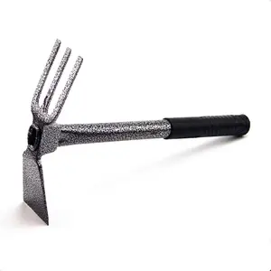 Garden Big Hand Digger and Hoe Combo Garden Tool,Heavy Duty Hand Tiller,Garden Hoe,Cultivator,Non-Slip Handle & Anti-Rust  is The   Headed Weeding Tool.(Big)