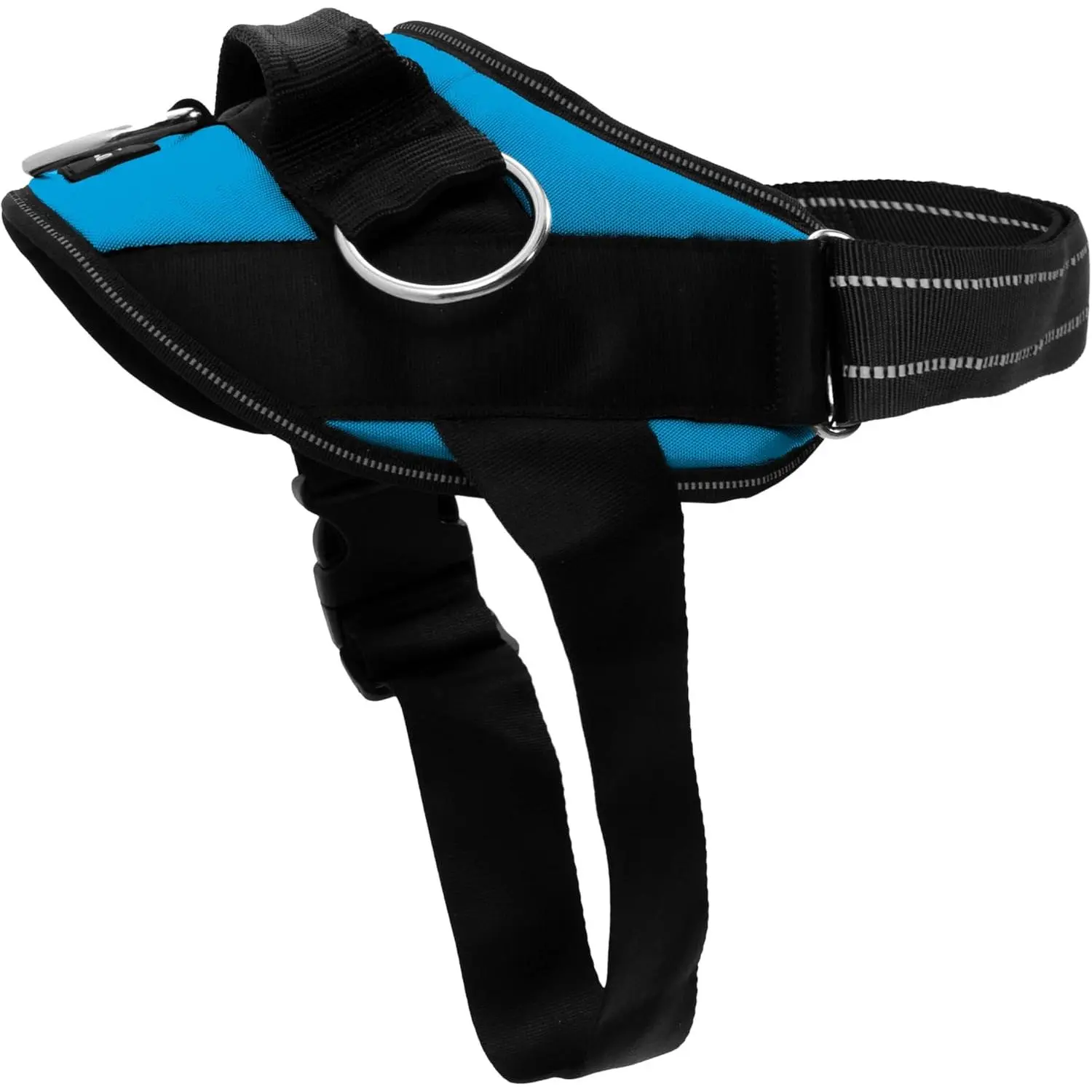 High Quality Heavy Duty Dog Harness, No-Pull Pet Vest with 3 Leash Clips, Reflective for Night Safety, Adjustable Padded for Walking, Training, Hiking, Small to Large Dogs (Oceanic Blue, S)