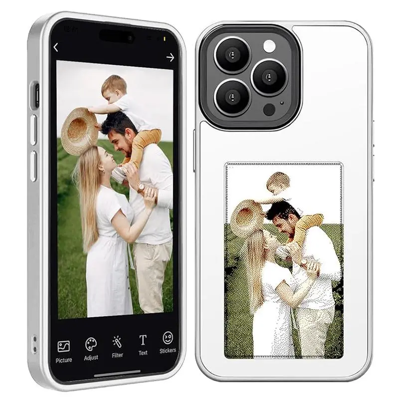 Four-Color, Protective, Personalized DIY Smart NFC Technology E-Ink Phone Case - Projects Custom Photos On The Back Screen, Customizable Display Via App, Compatible With iPhone 13-17 Full Series - TikTok Shop Four-Color, Protective, Personalized DIY Smart NFC Technology E-Ink Phone Case - Projects Custom Photos On The Back Screen, Customizable Display Via App, Compatible With iPhone 13-17 Full Series - TikTok Shop