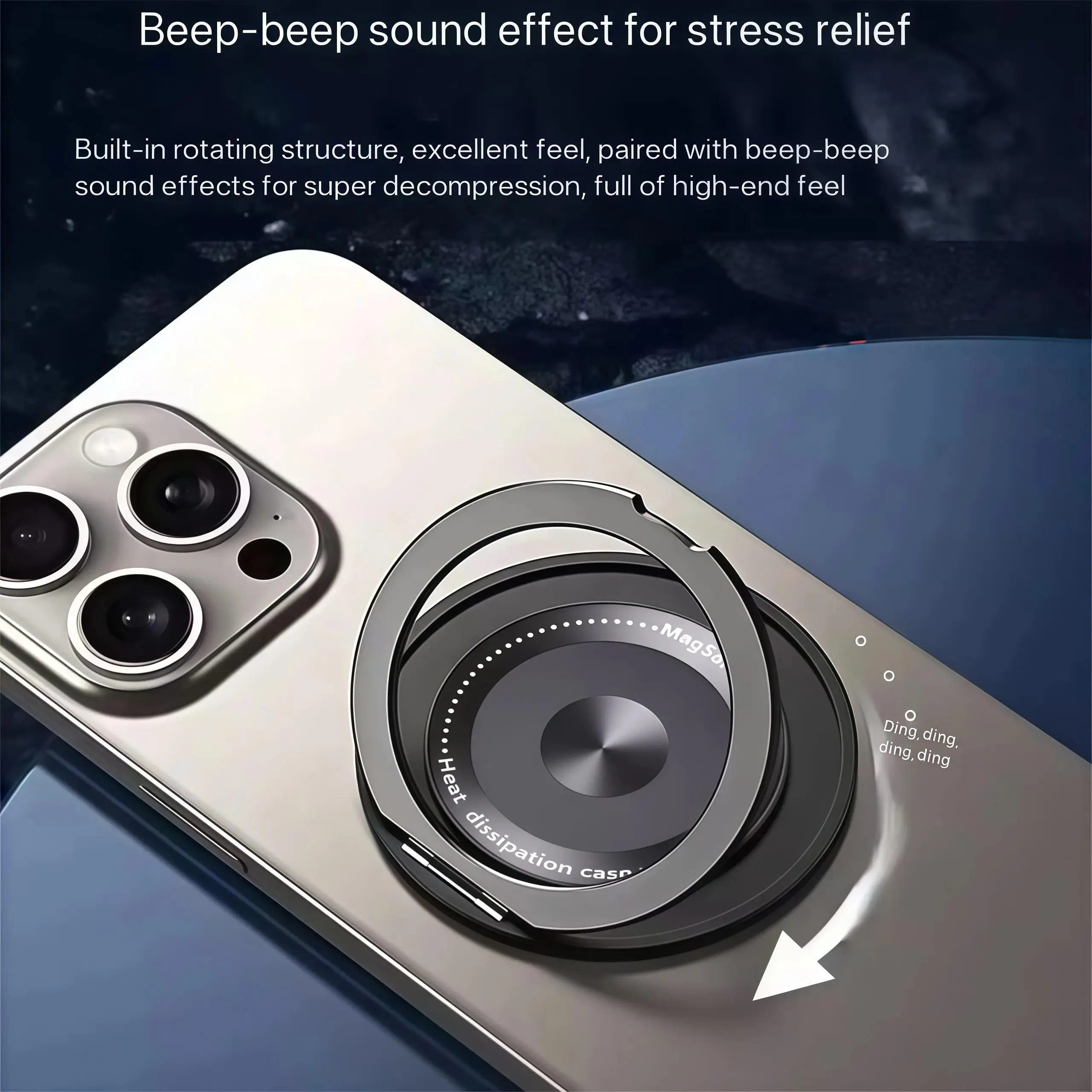Ultra-Thin Magnetic Smartphone Mount, 1-Piece 360-Degree Rotatable Grip Stand with Adhesive Back, Universal Mobile Cellphone Sports & Outdoor Leisure Accessories, Cellphones