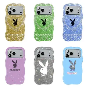 Playboy Glitter Phone Case—compatible with the iPhone 11–17 Pro Max/Plus series and Samsung Galaxy S23– series. Stylish and durable, it makes an excellent birthday gift for both men and women.