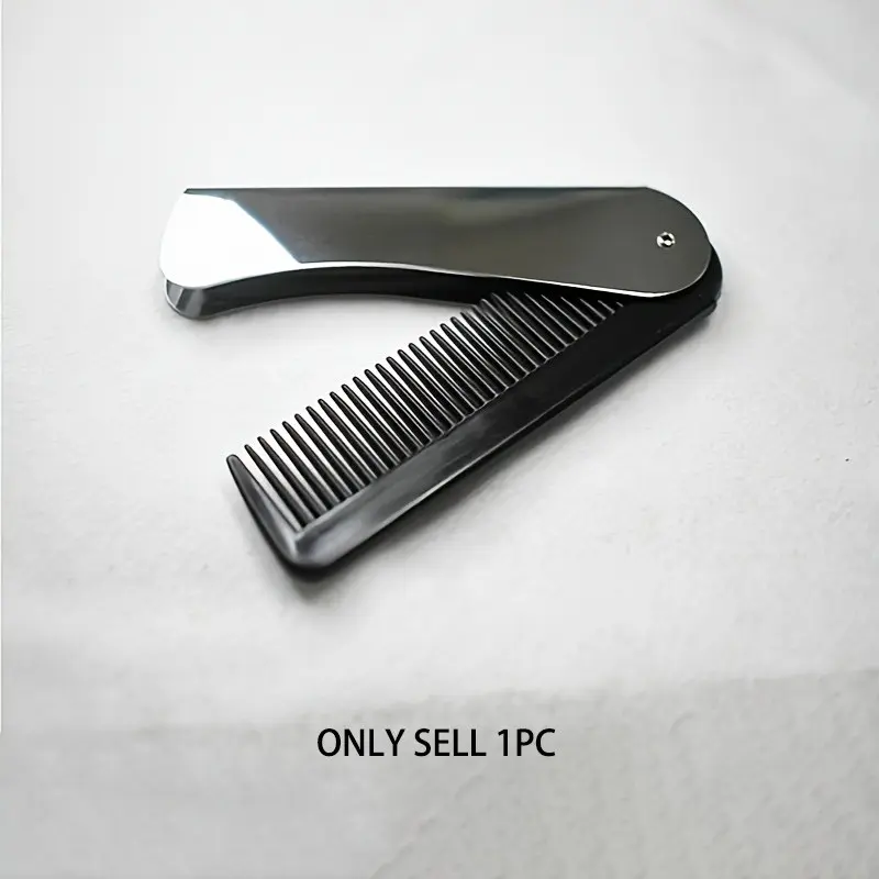 Foldable Hair Comb, Stainless Steel Folding Hair Brush, Portable Plastic and Stainless Steel Comb, Salon Specialized High-Quality Hair Comb