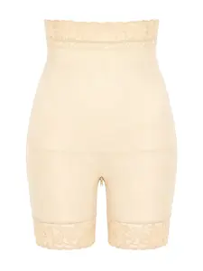High-Waisted Shapewear Shorts, Waist Cinching Butt Lifting Seamless Bodycon Pants, Breathable Zipper Design, Ideal for Training or Sports