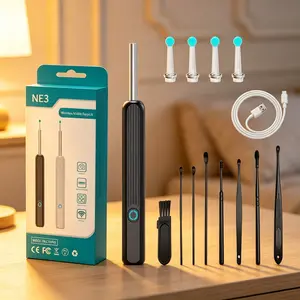 Smart Visual Earwax Remover with 360° Precision Camera, Wireless Ear Otoscope, Rechargeable LED Light, Home Ear Inspection Tool