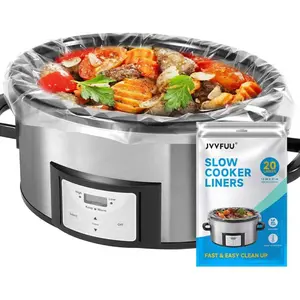 Disposable Slow Cooker Liners 3-8 Quart, Large 13"x 21" Oval Cooking Bags For Crock Pot 20 Pack