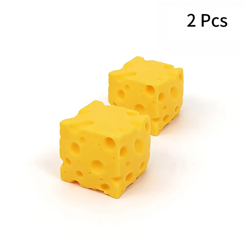 Unisex Party Gift Set - 2 Pack of Slow Rebound Pinch Play Toys, Yellow Cheese Soft Rubber Pinch Play, Cute Food Styling Toys, Slow Rising Squishies, can be used as party return gifts, Christmas stocking fillers and tabletop decorations