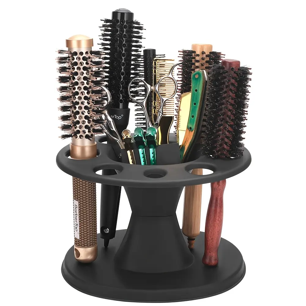 Hairbrush Storage Rack/Round Holder/Organizer/Roller Brush Stand/Display Rack/Hair Styling Holder/Shelf Accessory/Suitable for Salon and Home