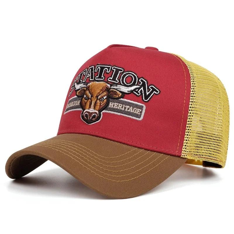 Hot Sale Unisex Summer Fishing Cap Breathable Mesh Trucker Hat Men Women Big Fish Fisherman Sports Snapback Hat Outdoor Cap