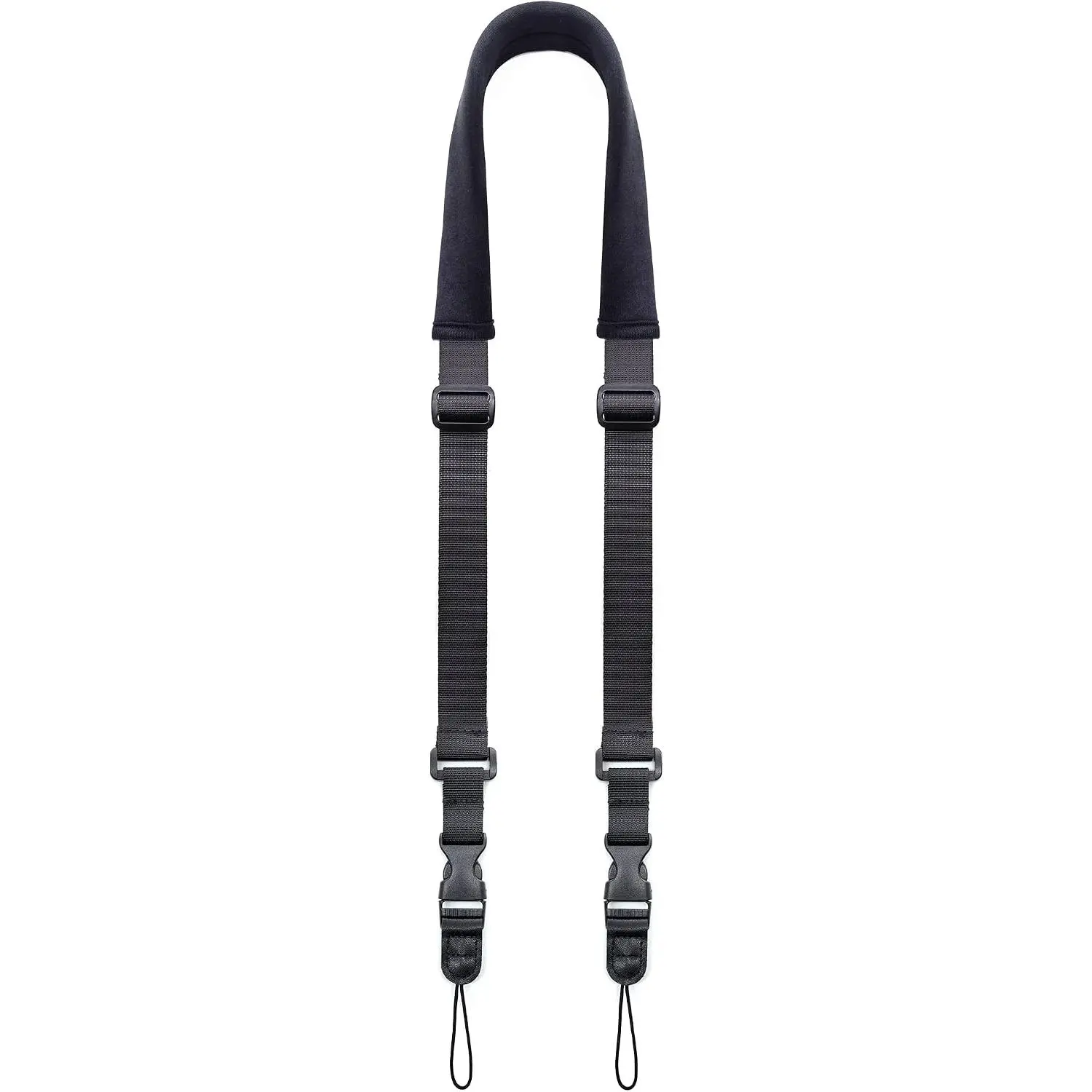 Neoprene Padded Quick-Release Buckle Strap - 56 in Camera Accessory for Photographers, Soft Shoulder Strap Fits Mirrorless/DSLR Cameras, Black Portable Lanyard