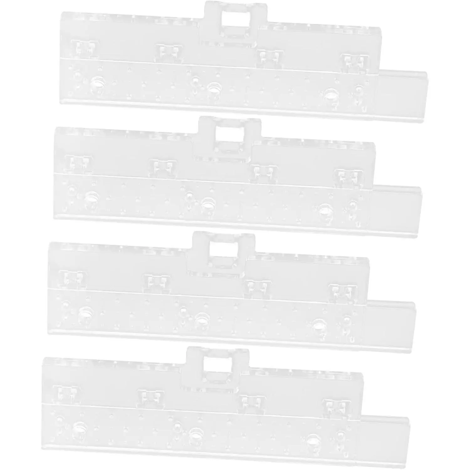 4 Pairs Clear Vertical Blind Repair Tabs - Replacement Slats Vane Savers for Vertical Blinds, Easy Installation