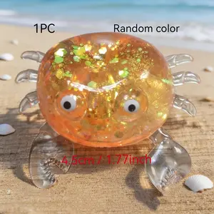 Cute Little Crab: Who Resist This Adorable Little Crab Toy? with Its Chubby, Cute Appearance, It's Both Visually Appealing and Pleasant to the. Just a, and All Your Worries Will Crushed Away. with Its-cute Design