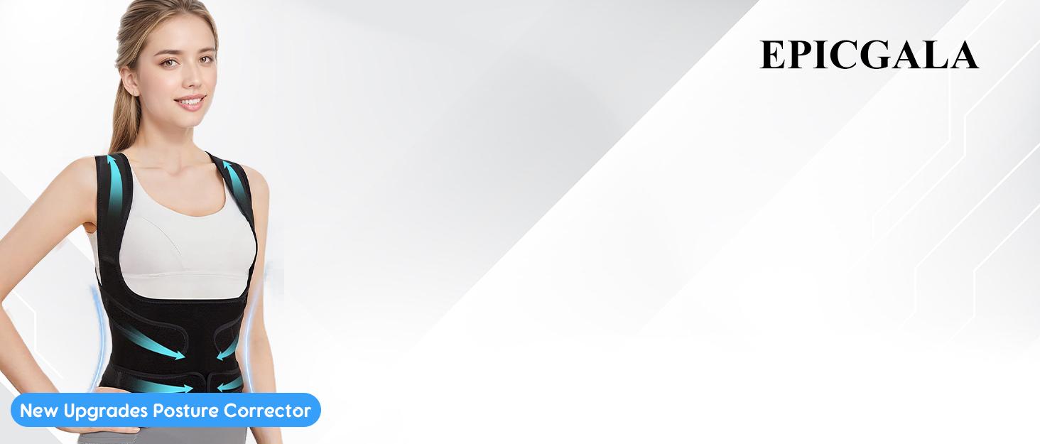 UGEM Posture Corrector for Women & Men – Adjustable Back Brace with Full Back Support, Shoulder Straightener for Spine Alignment, Scoliosis, Hunchback & Back Pain Relief (Black, Medium)