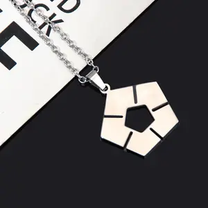 Anime BLUE LOCK Necklace Soccer Sign Stainless Steel Metal Pendant Necklace For Women Men Cosplay Prop Accessories Jewelry Gift