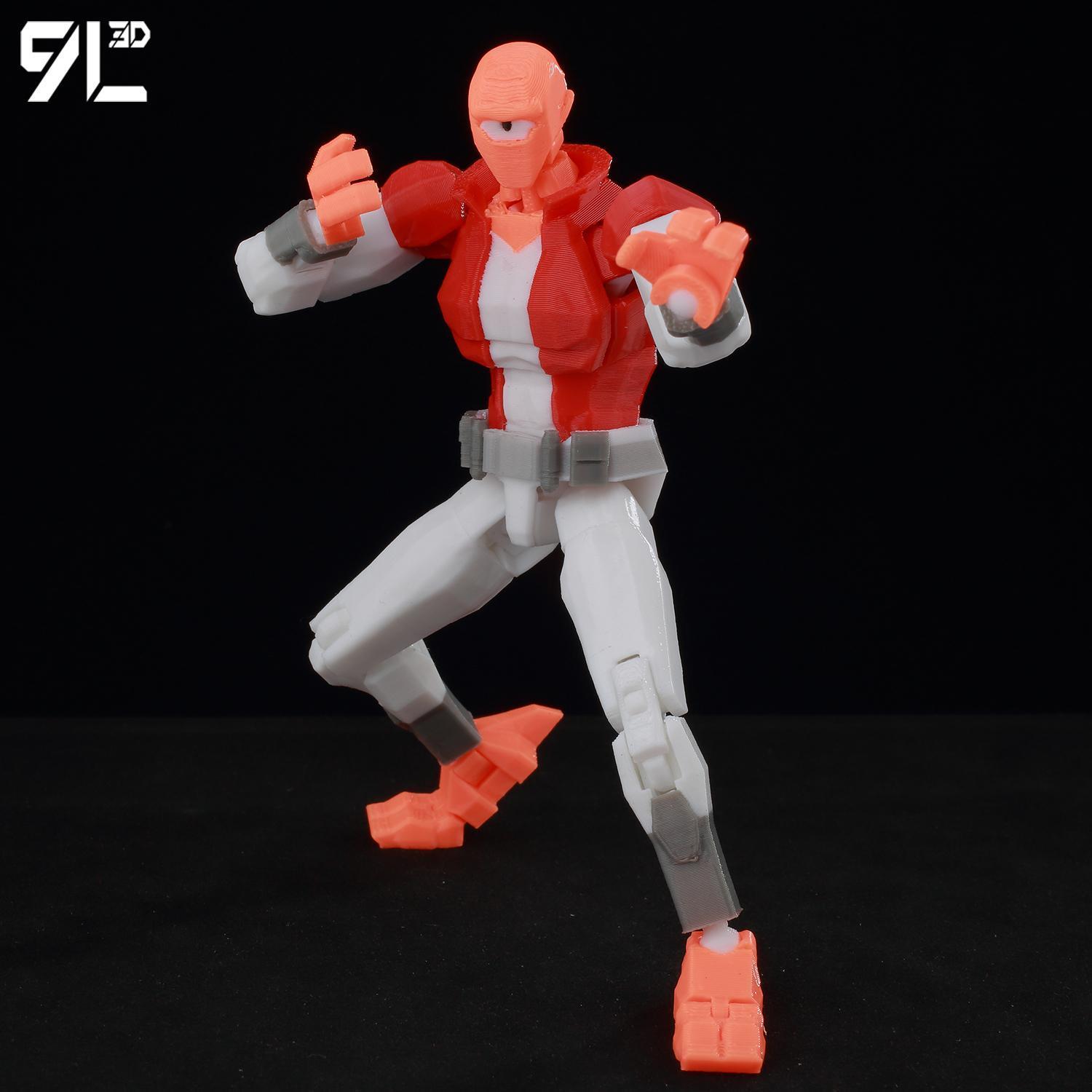 9L3D Printed Invincible Toy Action Figures Anime Model Lucky Dummy13 Superheroes One-Eyed Allen Multi-Jointed Toy Ornaments Gift