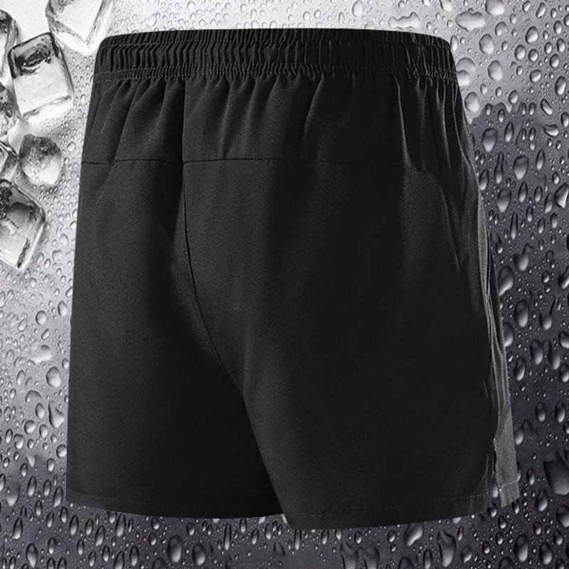 3PCS Men's Plain Fashion Sports Shorts with Drawstring and Zipper Pockets, Suitable for Summer Training, Daily Wear, Elastic Drawstring Waistband with Zipper Pockets, Lightweight and Breathable Summer Workout Pants for Outdoor Activities and Casual Wear